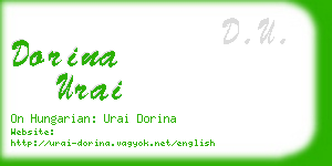 dorina urai business card